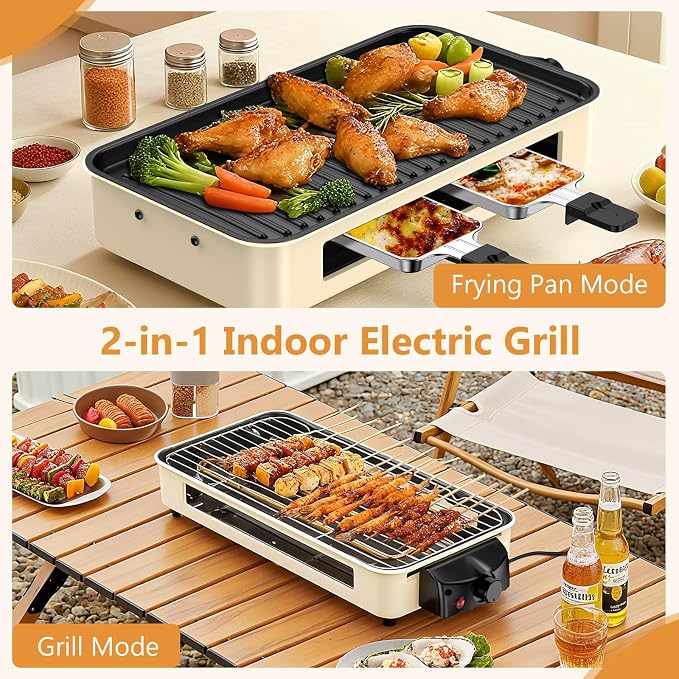 🔥 2-in-1 Smokeless Indoor Electric Grill – 1700W