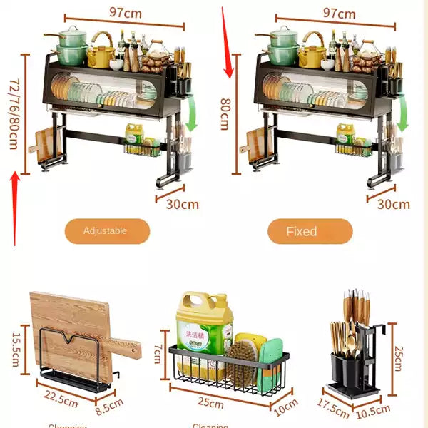 Kitchen Sink Shelf With Cabinet Door
